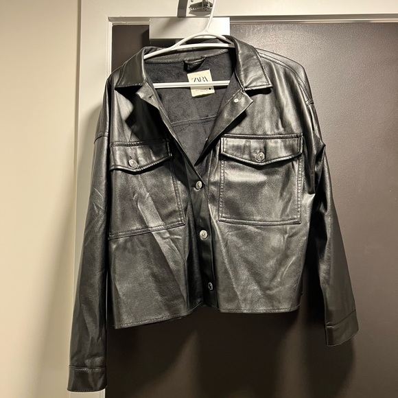 Leather button up shirt - Picture 1 of 2